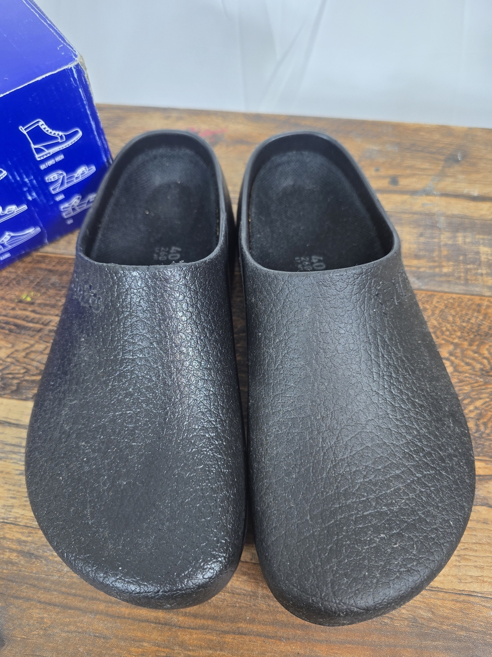 Birkenstock Unisex Super Birki Black Slip On Clog Size 9 - Picture 7 of 16